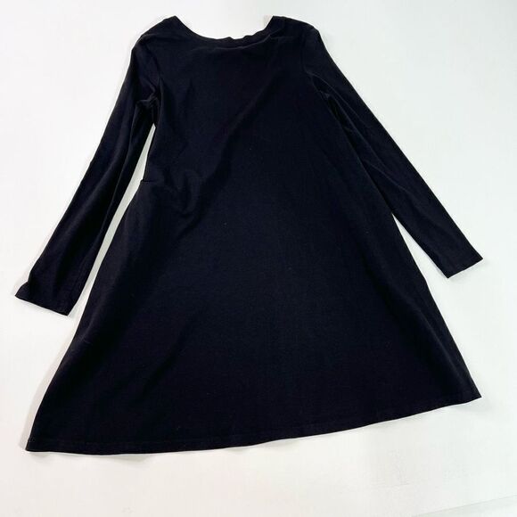 Pact Empire Waist Dress Womens Small Blue Crew Neck Long Sleeve Mini Outfit - Picture 6 of 8